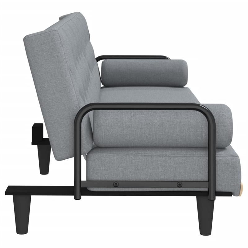 Vidaxl Standard Sofa Bed in Light Grey Fabric