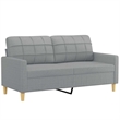 Vidaxl Metal 2-Seater Sofa in Light Grey Fabric