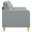 Vidaxl Metal 2-Seater Sofa in Light Grey Fabric