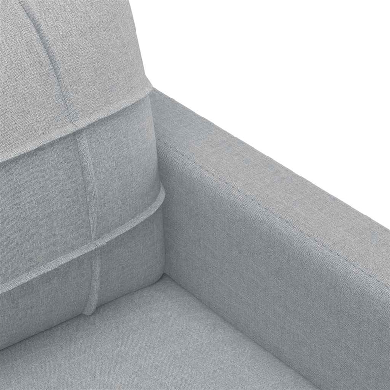 Vidaxl Metal 2-Seater Sofa in Light Grey Fabric