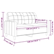 Vidaxl Metal 2-Seater Sofa Black Faux Leather