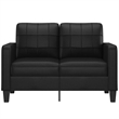 Vidaxl Metal 2-Seater Sofa Black Faux Leather