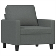 Vidaxl Single Sofa Chair in Dark Grey Fabric