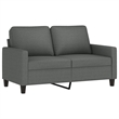 Vidaxl Metal 2-Seater Sofa Dark Gray Polyester Fabric