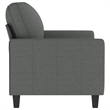 Vidaxl Metal 2-Seater Sofa Dark Gray Polyester Fabric