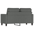 Vidaxl Metal 2-Seater Sofa Dark Gray Polyester Fabric