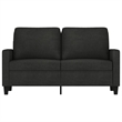 Vidaxl Metal 2-Seater Sofa Black Polyester Fabric