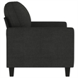 Vidaxl Metal 2-Seater Sofa Black Polyester Fabric