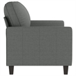 Vidaxl Metal 2-Seater Sofa Dark Grey Polyester Fabric