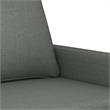 Vidaxl Metal 2-Seater Sofa Dark Grey Polyester Fabric