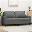 Vidaxl Metal 2-Seater Sofa Dark Grey Polyester Fabric