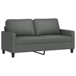 Vidaxl Metal 2-Seater Sofa Dark Grey Polyester Fabric
