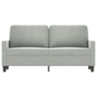 Vidaxl Metal 2-Seater Sofa in Light Grey Velvet