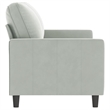 Vidaxl Metal 2-Seater Sofa in Light Grey Velvet