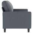 Vidaxl Metal 2-Seater Sofa in Dark Grey Polyester Velvet