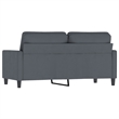 Vidaxl Metal 2-Seater Sofa in Dark Grey Polyester Velvet