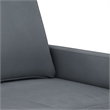 Vidaxl Metal 2-Seater Sofa in Dark Grey Polyester Velvet