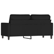 Vidaxl Metal 2-Seater Sofa in Black Polyester Velvet