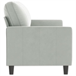 Vidaxl Metal 3-Seater Sofa in Light Gray Polyester Velvet