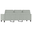 Vidaxl Metal 3-Seater Sofa in Light Gray Polyester Velvet