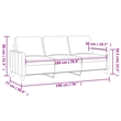 Vidaxl Metal 3-Seater Sofa in Light Gray Polyester Velvet