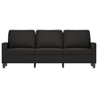 Vidaxl Metal 3-Seater Sofa in Black Polyester Velvet