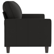 Vidaxl Metal 3-Seater Sofa in Black Polyester Velvet