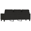 Vidaxl Metal 3-Seater Sofa in Black Polyester Velvet