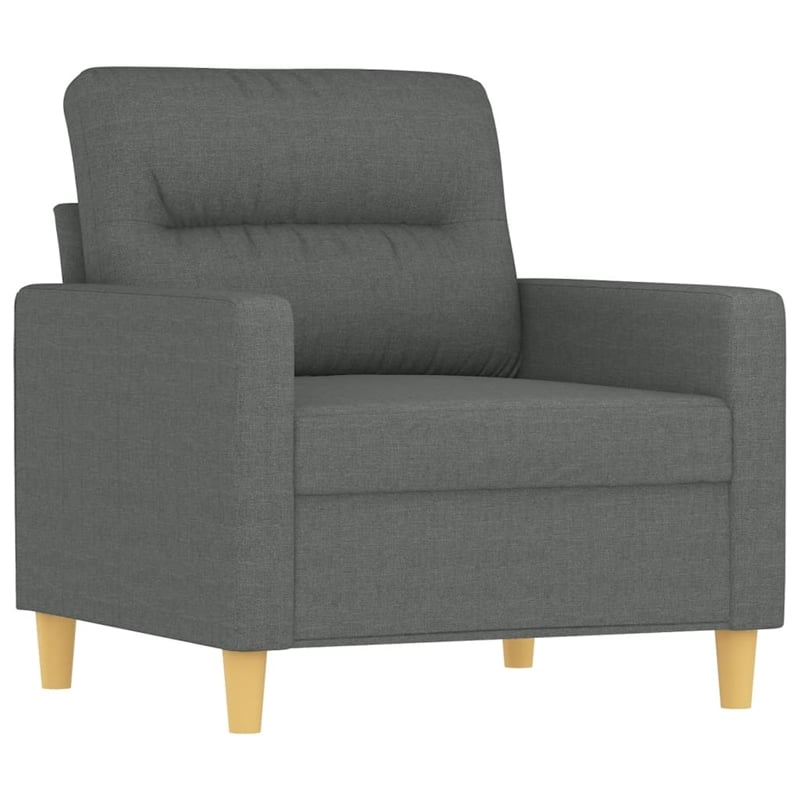 Vidaxl Single Sofa Chair in Dark Gray Fabric