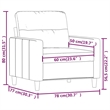 Vidaxl Single Sofa Chair in Dark Gray Fabric