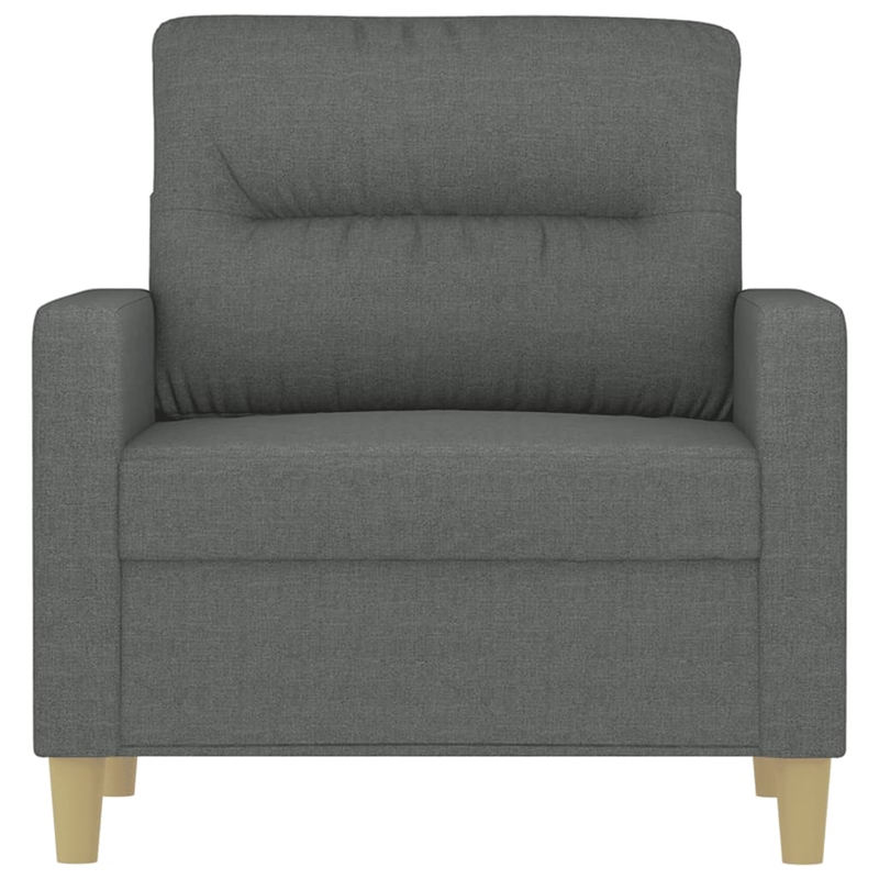 Vidaxl Single Sofa Chair in Dark Gray Fabric