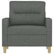 Vidaxl Single Sofa Chair in Dark Gray Fabric