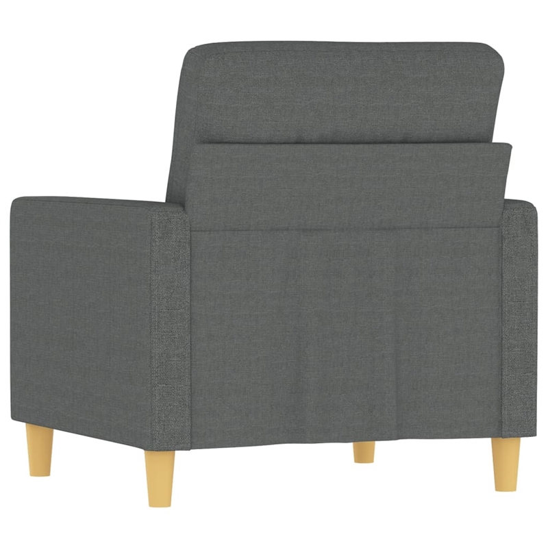 Vidaxl Single Sofa Chair in Dark Gray Fabric