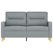 Vidaxl Metal 2-Seater Sofa in Light Grey Polyester Fabric