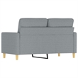 Vidaxl Metal 2-Seater Sofa in Light Grey Polyester Fabric