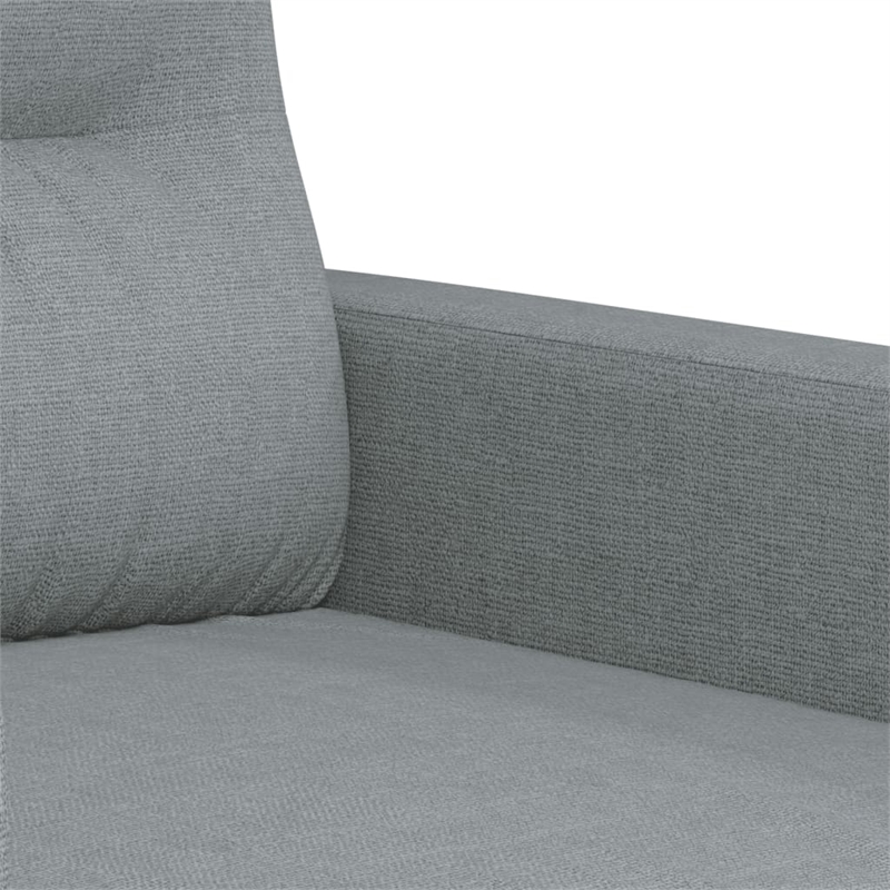 Vidaxl Metal 2-Seater Sofa in Light Grey Polyester Fabric