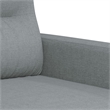 Vidaxl Metal 2-Seater Sofa in Light Grey Polyester Fabric