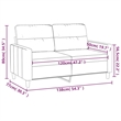 Vidaxl Metal 2-Seater Sofa in Light Grey Polyester Fabric