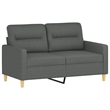 Vidaxl Metal 2-Seater Sofa in Dark Grey Polyester