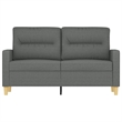 Vidaxl Metal 2-Seater Sofa in Dark Grey Polyester