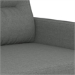 Vidaxl Metal 2-Seater Sofa in Dark Grey Polyester