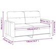 Vidaxl Metal 2-Seater Sofa in Dark Grey Polyester