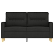 Vidaxl Metal 2-Seater Sofa in Black Polyester Fabric