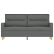 Vidaxl Metal 2-Seater Sofa in Dark Grey Polyester Fabric