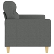 Vidaxl Metal 2-Seater Sofa in Dark Grey Polyester Fabric