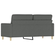Vidaxl Metal 2-Seater Sofa in Dark Grey Polyester Fabric
