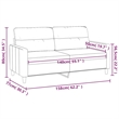 Vidaxl Metal 2-Seater Sofa in Dark Grey Polyester Fabric