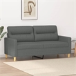 Vidaxl Metal 2-Seater Sofa in Dark Grey Polyester Fabric