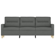 Vidaxl Metal 3-Seater Sofa in Dark Gray Polyester