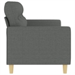 Vidaxl Metal 3-Seater Sofa in Dark Gray Polyester